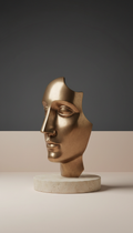 Skulpturales Accessoire aus bronziertem Metall